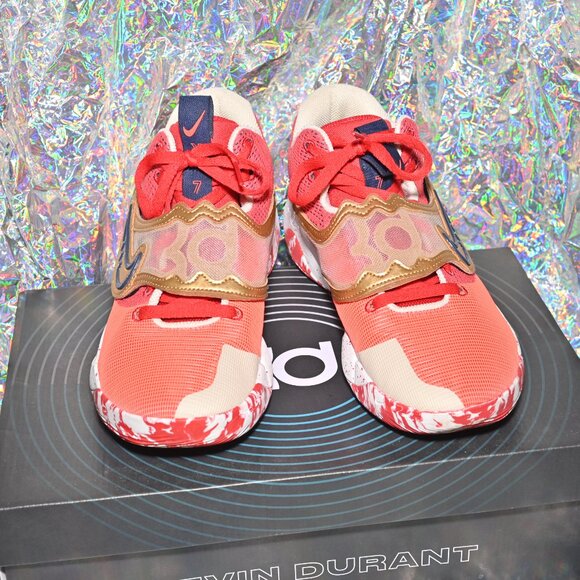 Nike KD Trey 5 X: University Red Metallic Gold main image 3